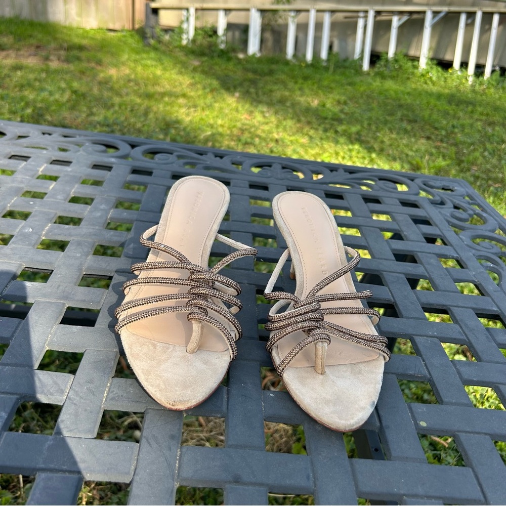 VERONICA‎ BEARD Gaffney Sandal in Sand/Topaz size 5